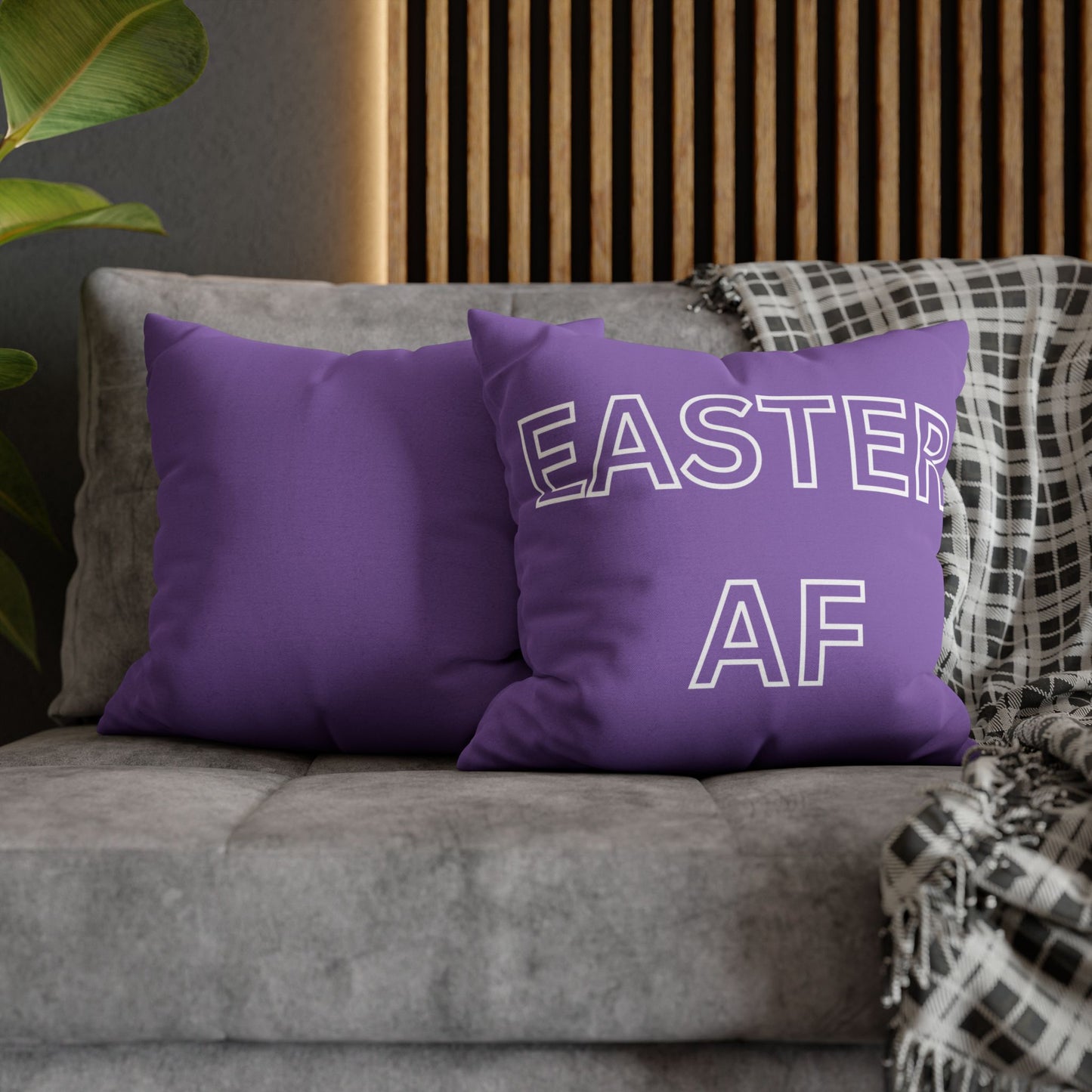 Easter AF Square Pillowcase - Fun Seasonal Decor