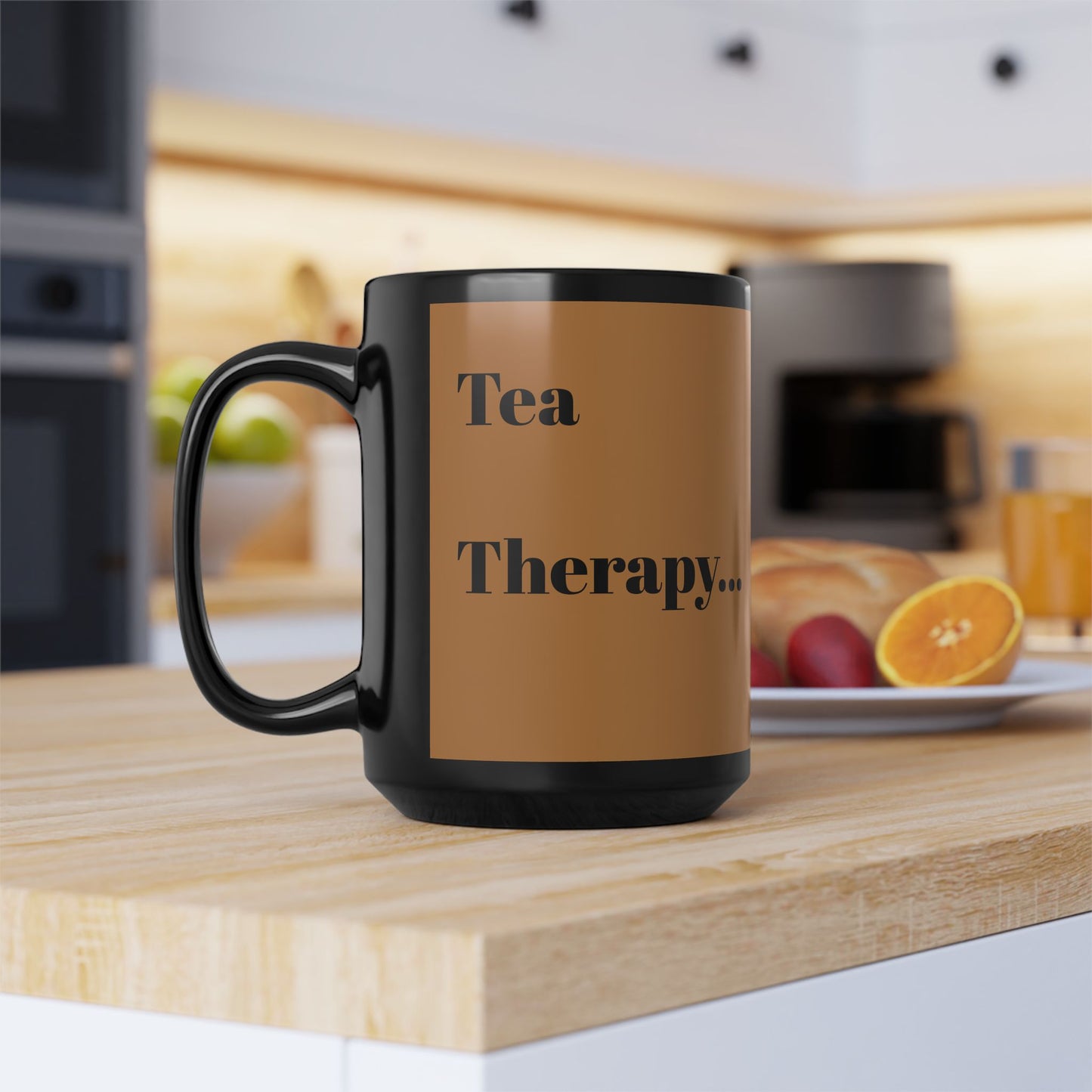 Brewed Therapy Mug - Cozy 11oz & 15oz Black tea Cup for Relaxation & Self-Care