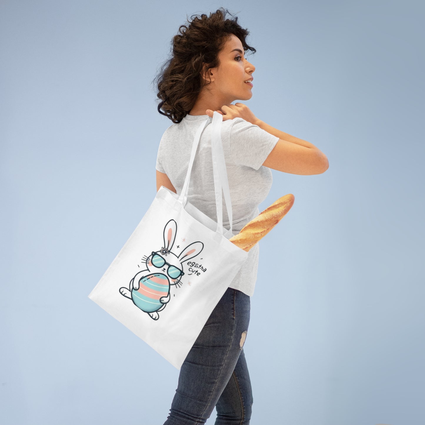 Cute Bunny Easter Tote Bag - Perfect for Spring Celebrations Süße Oster-Tragetasche mit Hasenmotiv – perfekt für Frühlingsfeiern