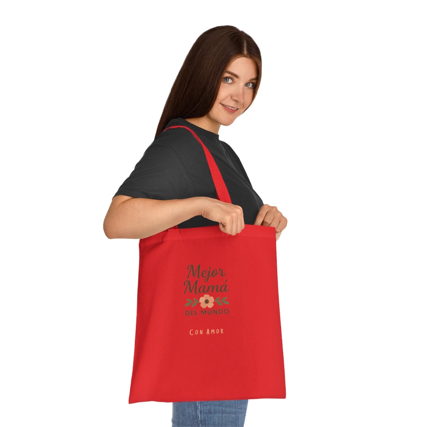 Best Mom Cotton Tote Bag | Floral Design | Perfect for Mother’s Day