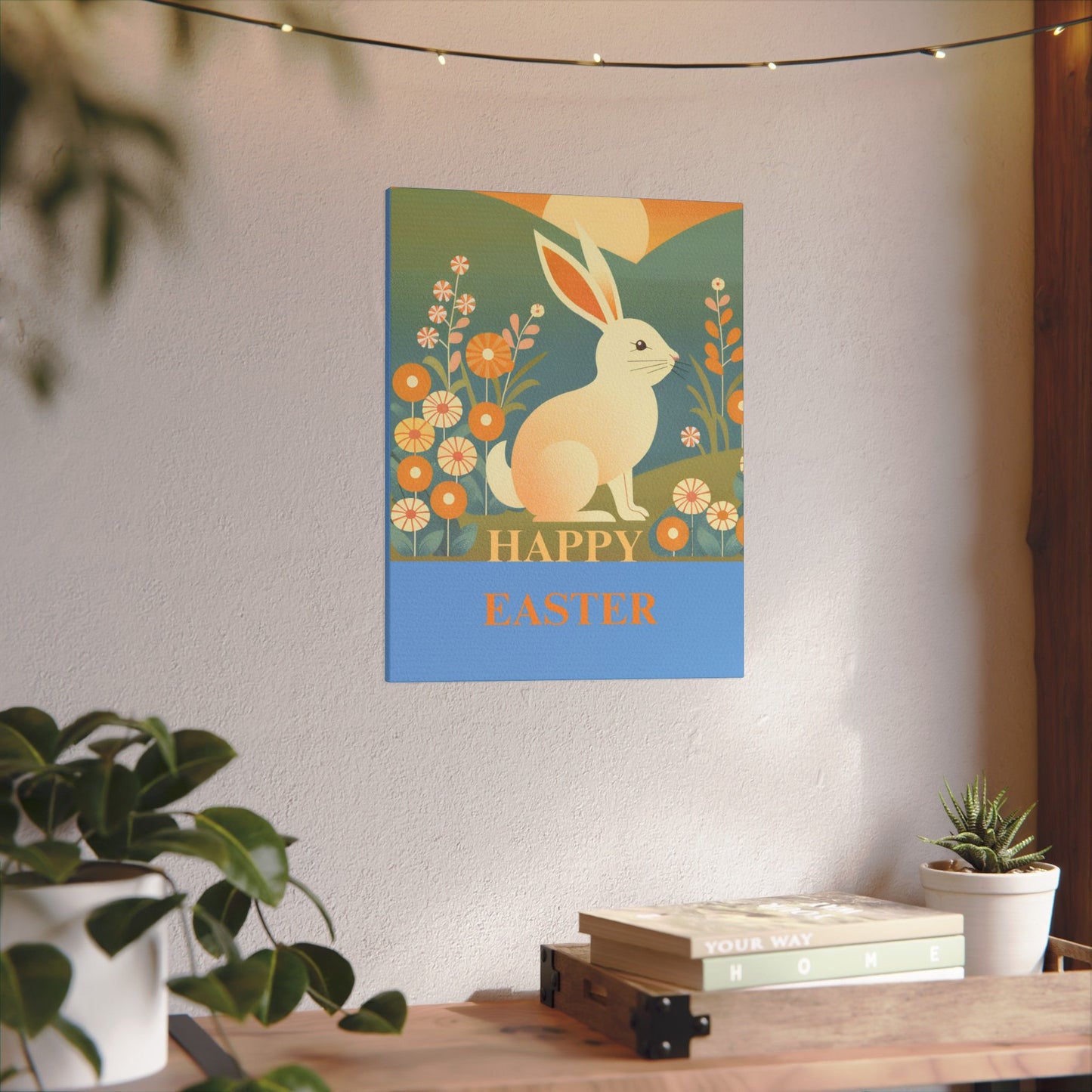 Easter Bunny Giclée Print Canvas - Happy Easter Wall Art Decor