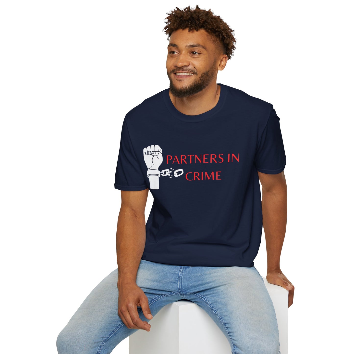 Black Unisex Softstyle couple T-Shirt