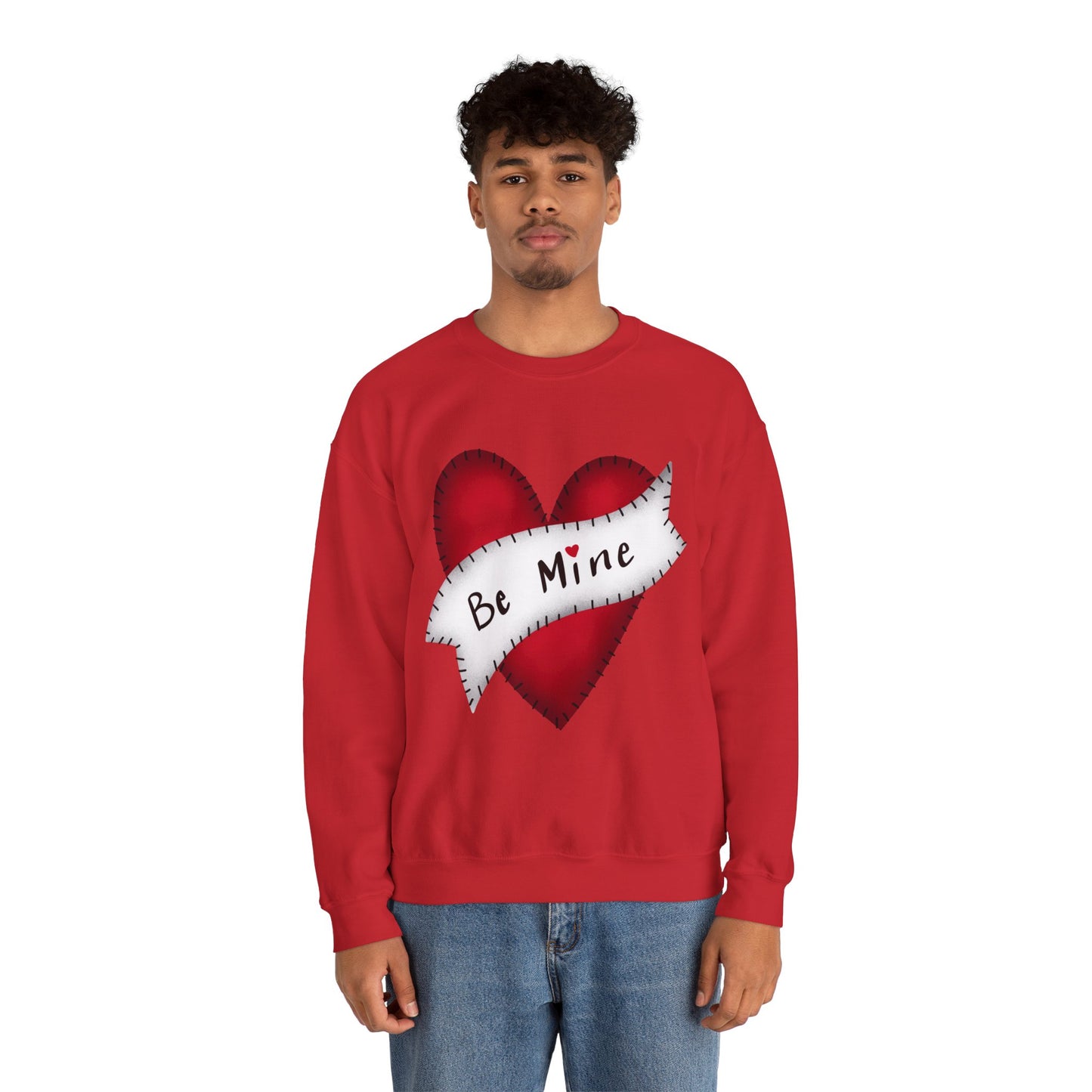 White Unisex Heavy Blend™ Crewneck Love Sweatshirt