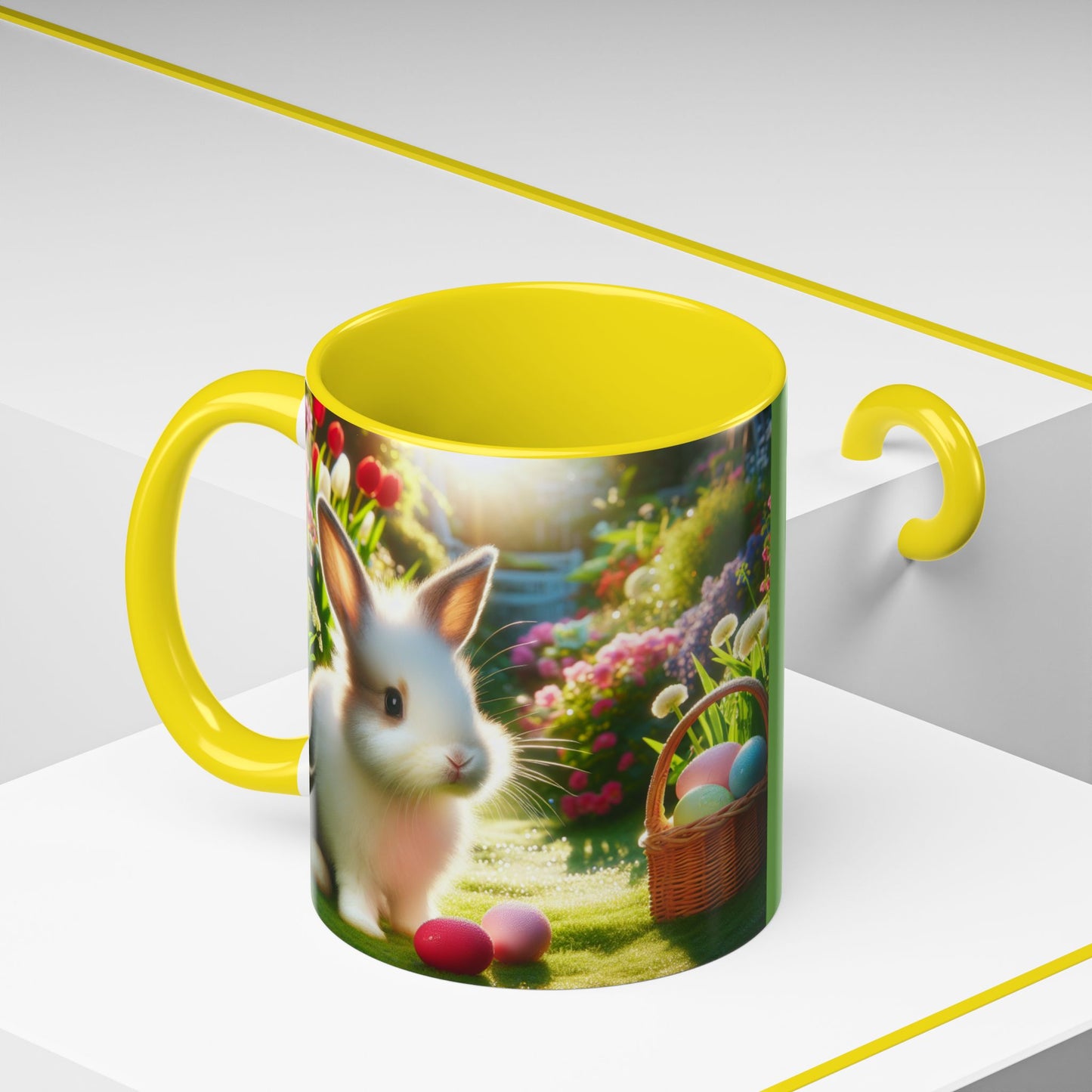 Happy Easter Accent Coffee Mug - 11 & 15oz - Perfect for Spring Celebrations