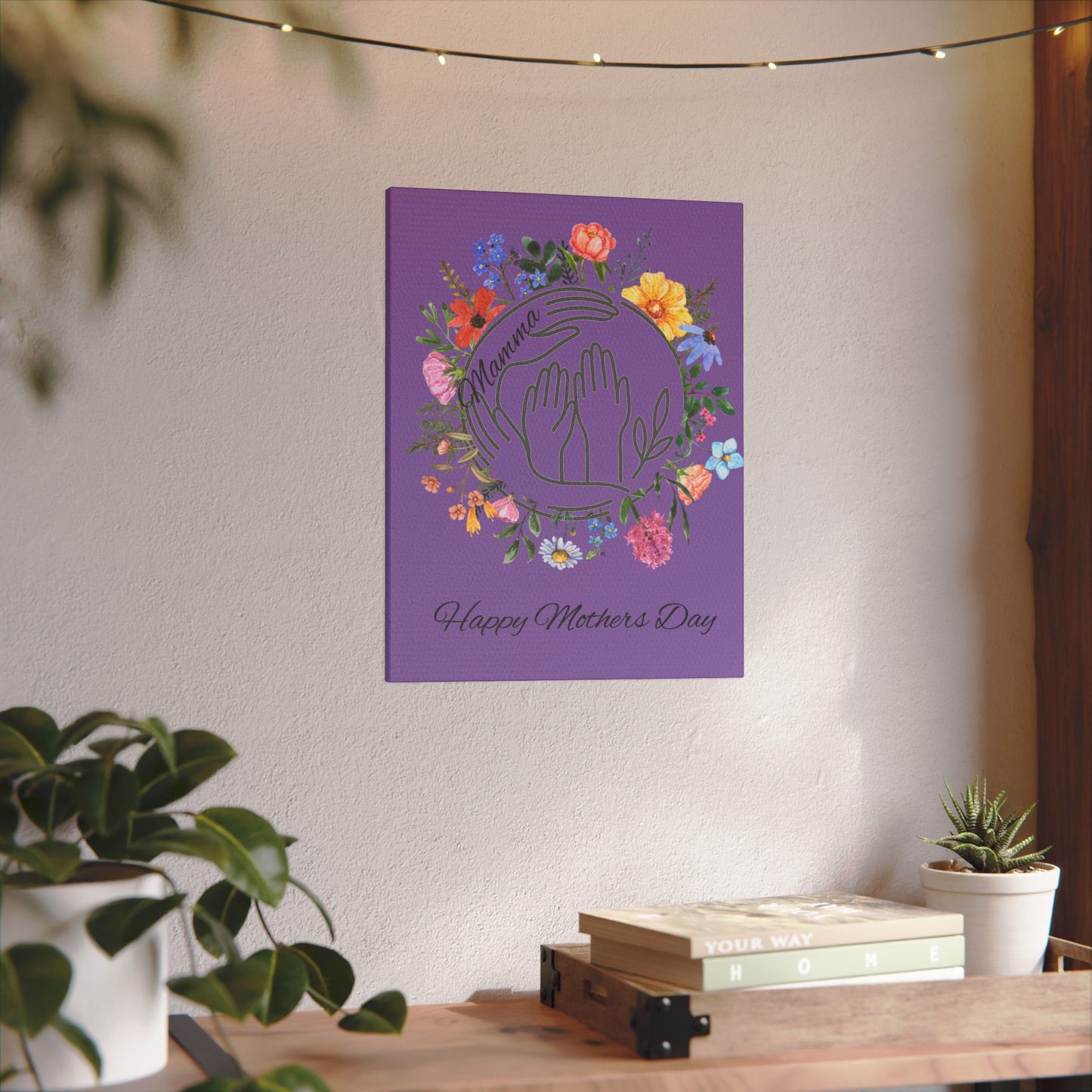Floral Mother's Day Giclée Print Canvas - Celebrating Mums with Love