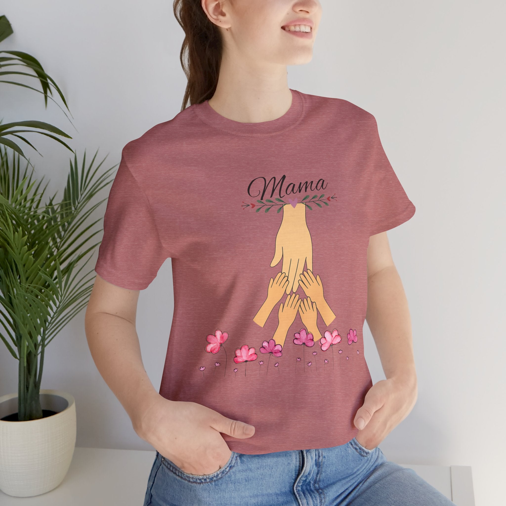 Mama Hands Unisex Custom  Tee - Perfect Gift for Mother's Day & Family Celebrations