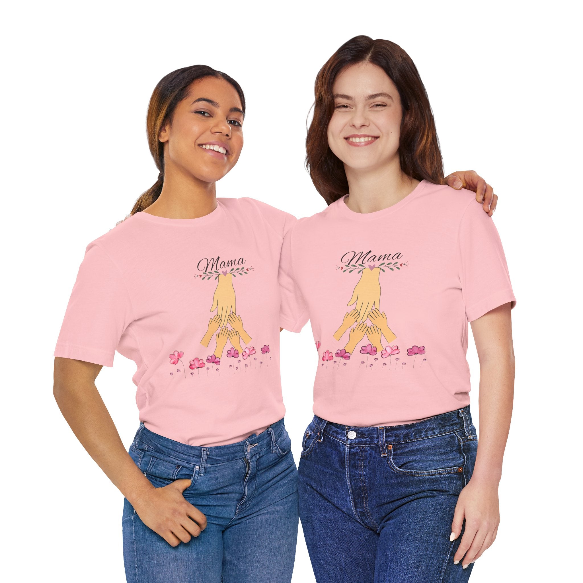 Mama Hands Unisex Custom  Tee - Perfect Gift for Mother's Day & Family Celebrations