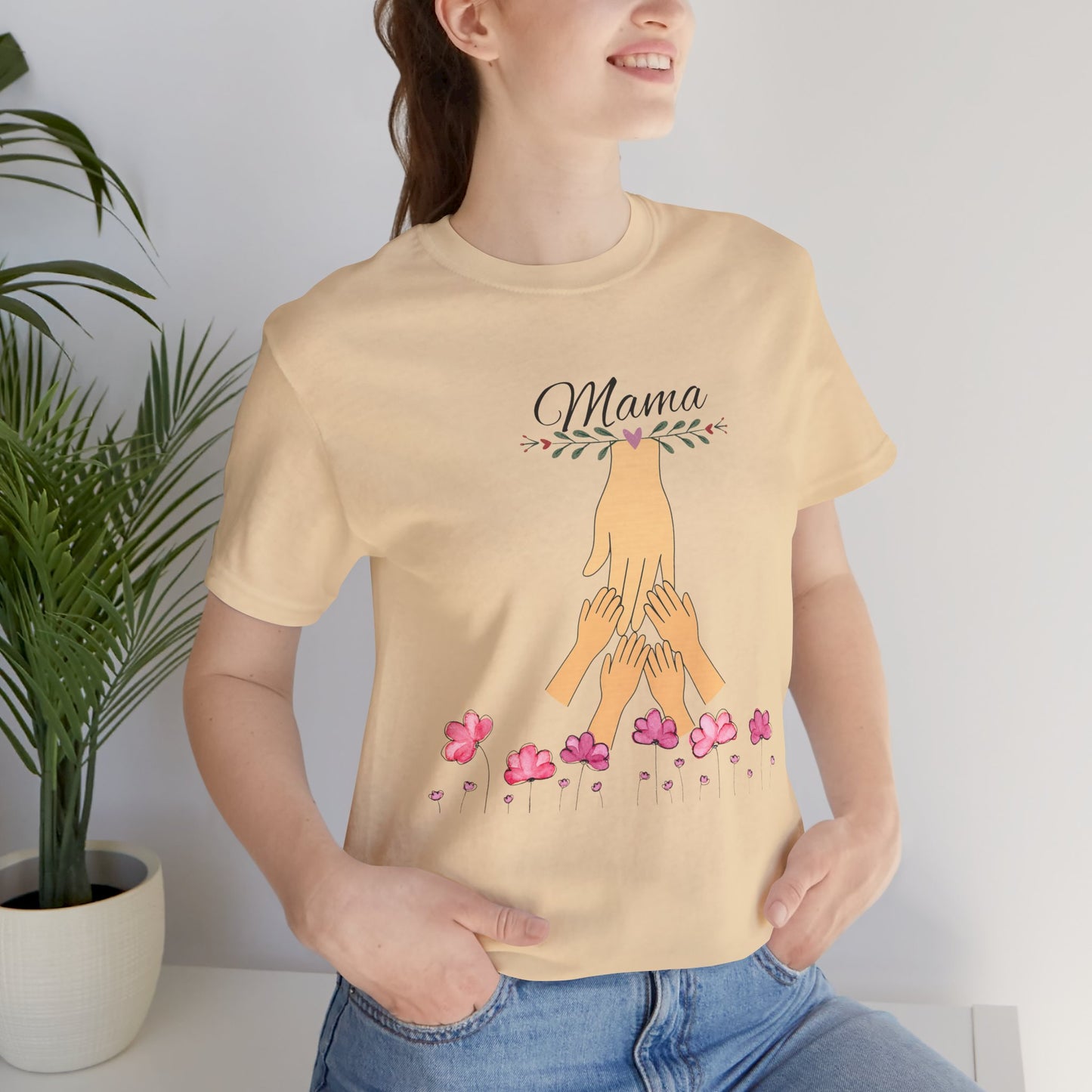 Mama Hands Unisex Custom  Tee - Perfect Gift for Mother's Day & Family Celebrations