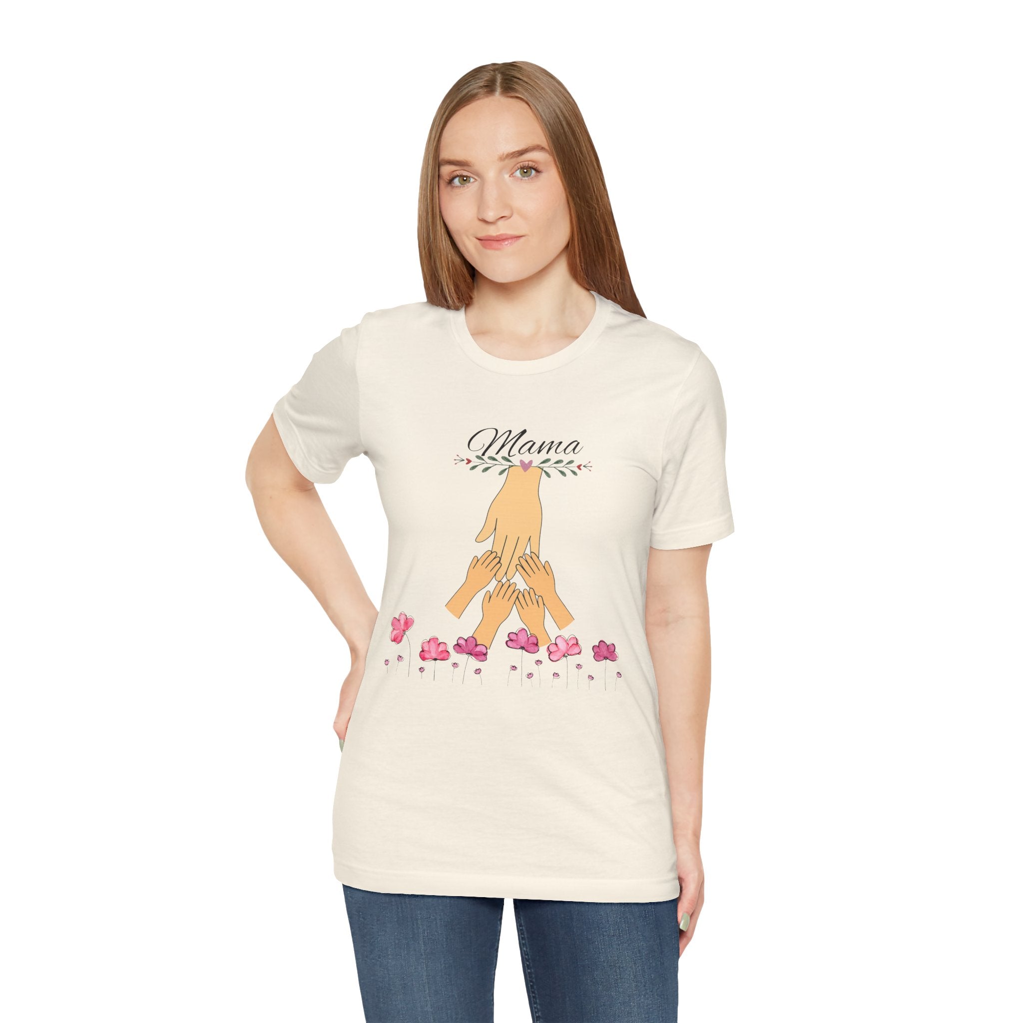Mama Hands Unisex Custom  Tee - Perfect Gift for Mother's Day & Family Celebrations