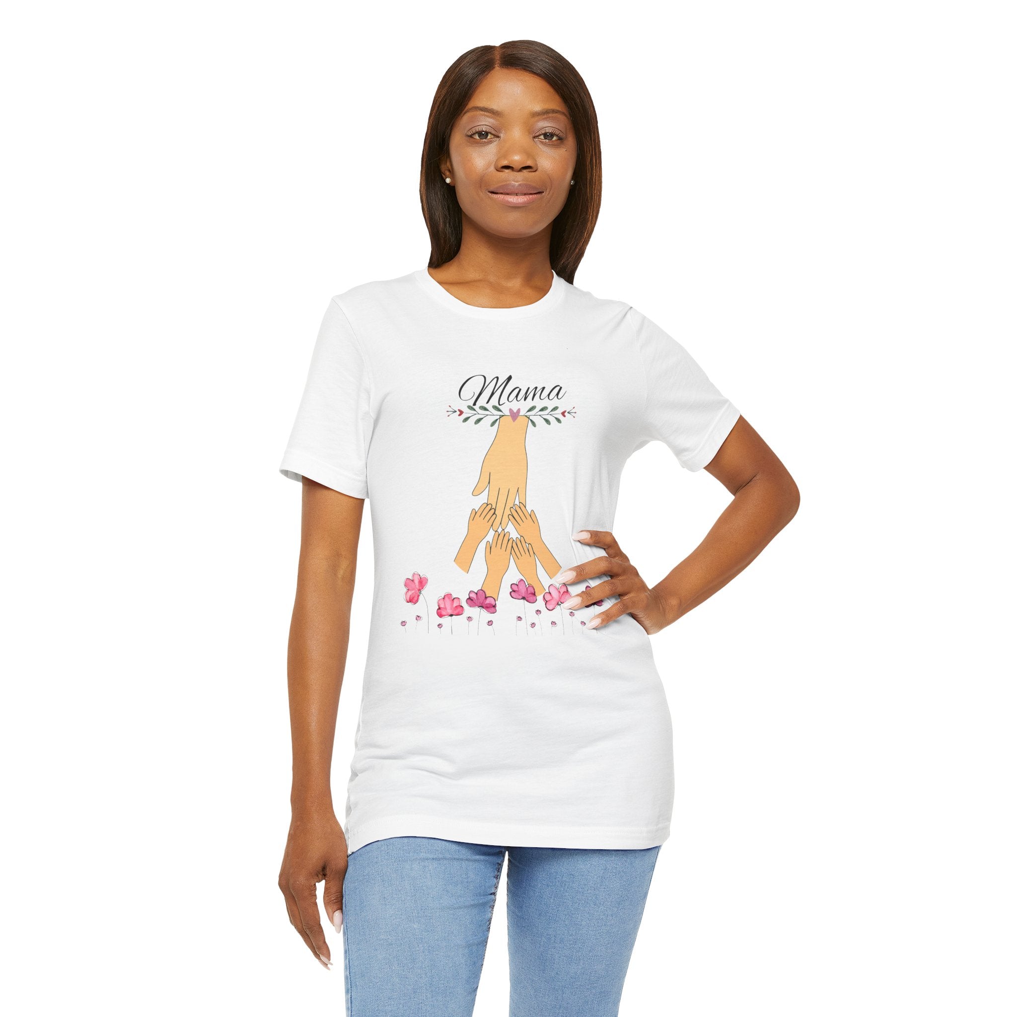 Mama Hands Unisex Custom  Tee - Perfect Gift for Mother's Day & Family Celebrations